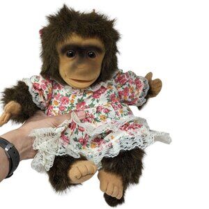 Hosung Brown Monkey Chimp in Dress Plush Stuffed Animal Soft Toy Hand Puppet